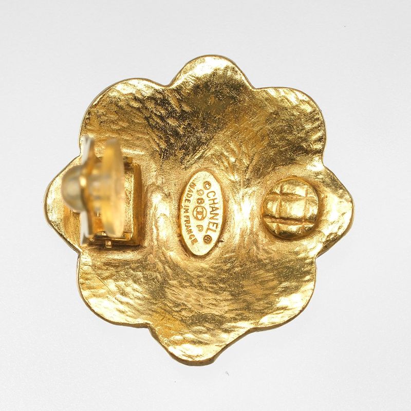 Chanel Coco Mark Vintage *only One Side Gold Plated 96P Ladies 8.3g Earring