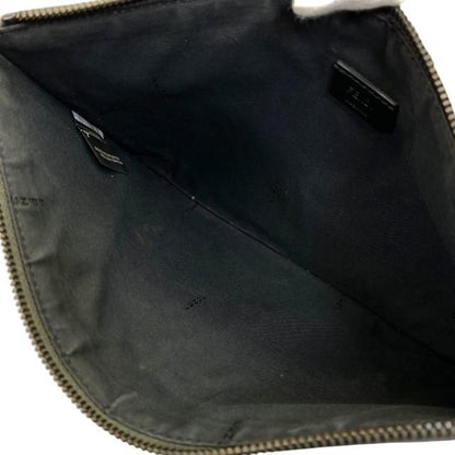 Fendi 7n0078 Monster Clutch Bag Second Bag Bugs Leather Studded Black