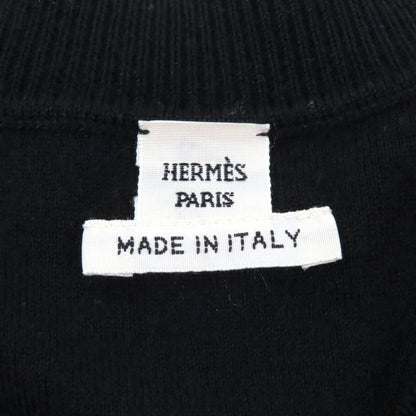 Hermes Silk Cashmere Blend Harness Knitted Crew Neck Long Sleeves Knit Dress