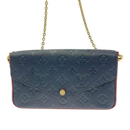 Louis Vuitton M64099 Monogram Empreinte PVC Pochette Felicie Marine Rouge