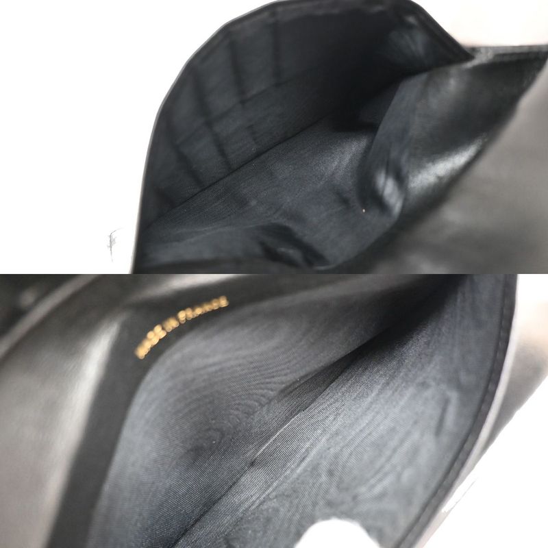 Chanel Long Wallet CC Black Leather Bifold Wallet 77ka922