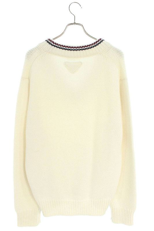 Prada Umb701 V-neck Low Gauge Cashmere Knit Men's 48