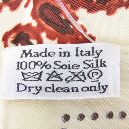 Christian Dior Scarf Silk White Red Paisley Bird Large Size Women Christian Dior