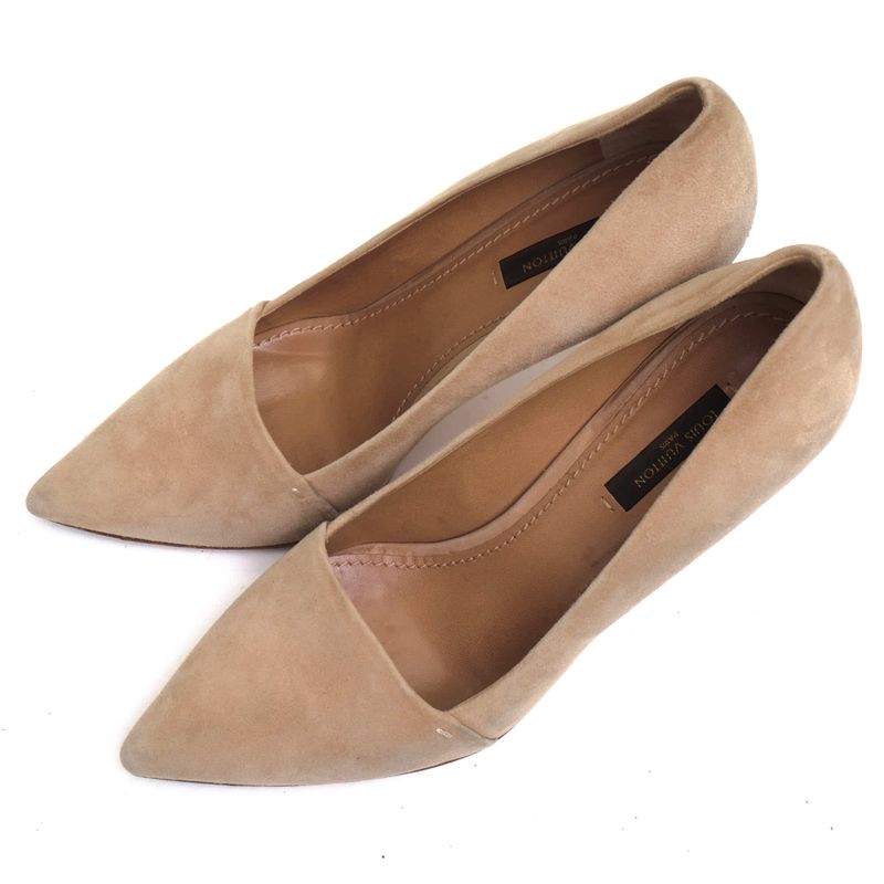 Vuitton/Louis Vuitton Pumps Shoes Ladies Women Suede Leather Genuine Leather
