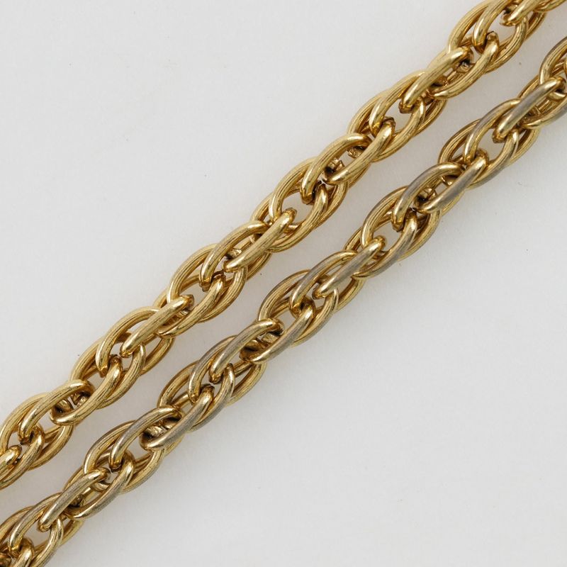 Chanel Coco Mark Vintage Gold Plated And Rhinestone Ladies 29.5g Necklace