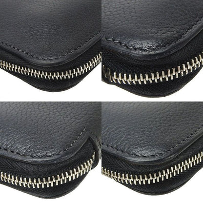 Hermes Round Zipper Long Wallet Azapplong Classiccles Zar□j Engraved Silverhardw