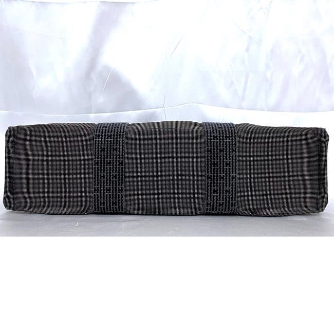 Hermes Tote Bag Tote MM Gray Her Line Excellent Condition Canvas