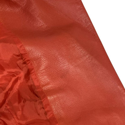 Prada Riders Jacket Size 38 S Women's Orange Lamb Leather / Spring & Autumn