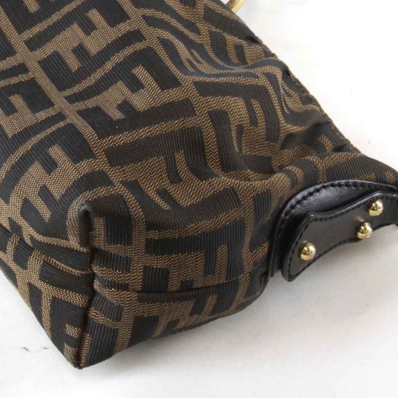 Fendi Zucca 8br354 Shoulder Bag Canvas Brown