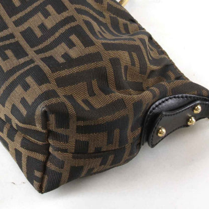 Fendi Zucca 8br354 Shoulder Bag Canvas Brown