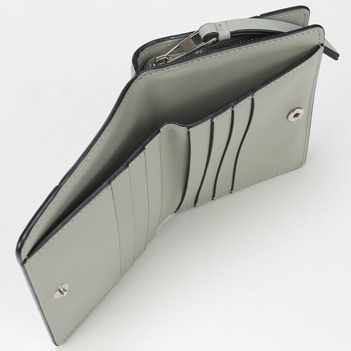 Loewe Compact Zip Wallet Puzzle Bifold Wallet With Coin Purse Calf Womens