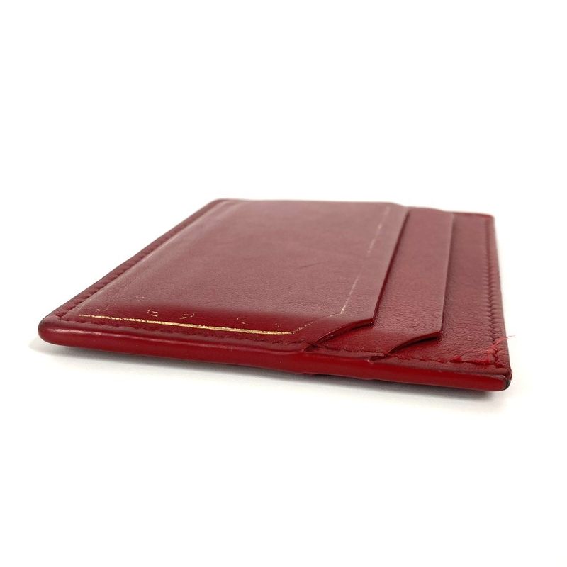 Cartier Card Case Garland De Cartier Leather Burgundy