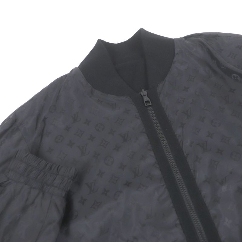 Louis Vuitton 2023 Monogram Reversible WZIP Bomber Jacket Black XL Made In
