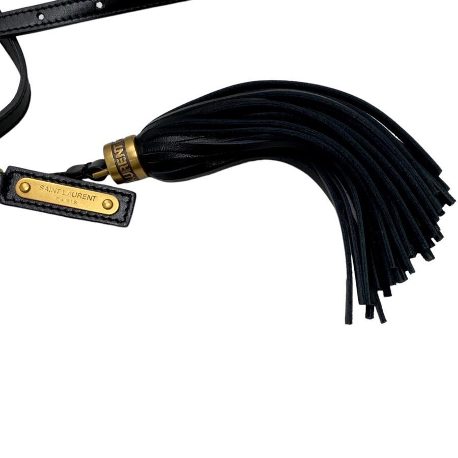 Saint Laurent Shoulder Bag Lou Camera Bag Ptr534817 Quilted Fringe Black Gold