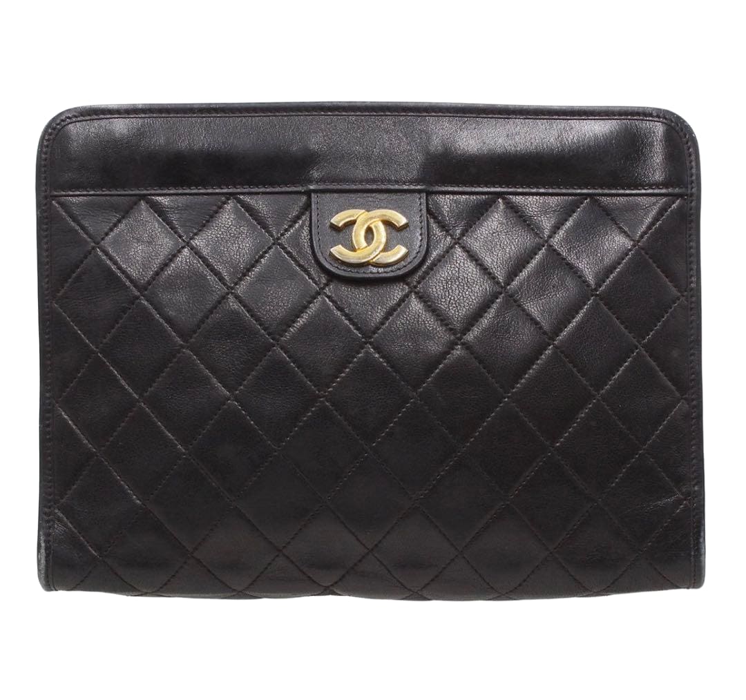Chanel Matelasse Cocoma Clamskin Clutch/second Bag