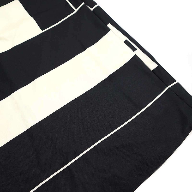 Hermes 2017 Pre-Fall Geometric Silk Top Black Ivory 44