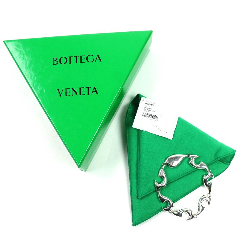 Bottega Veneta 688702 Design Bracelet Ag925 Silver L With Box