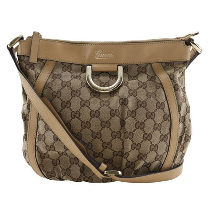 Gucci Abbey Line 203257 GG Canvas Brown Women's Shoulder Bag