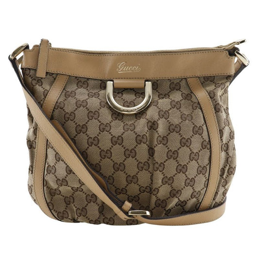 Gucci Abbey Line 203257 GG Canvas Brown Women's Shoulder Bag