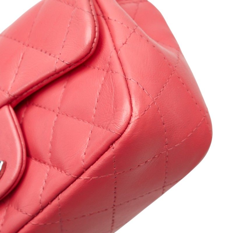 Chanel Mini Matelasse Coco Mark Chain Shoulder Bag Pink Lambskin Ladies Chanel