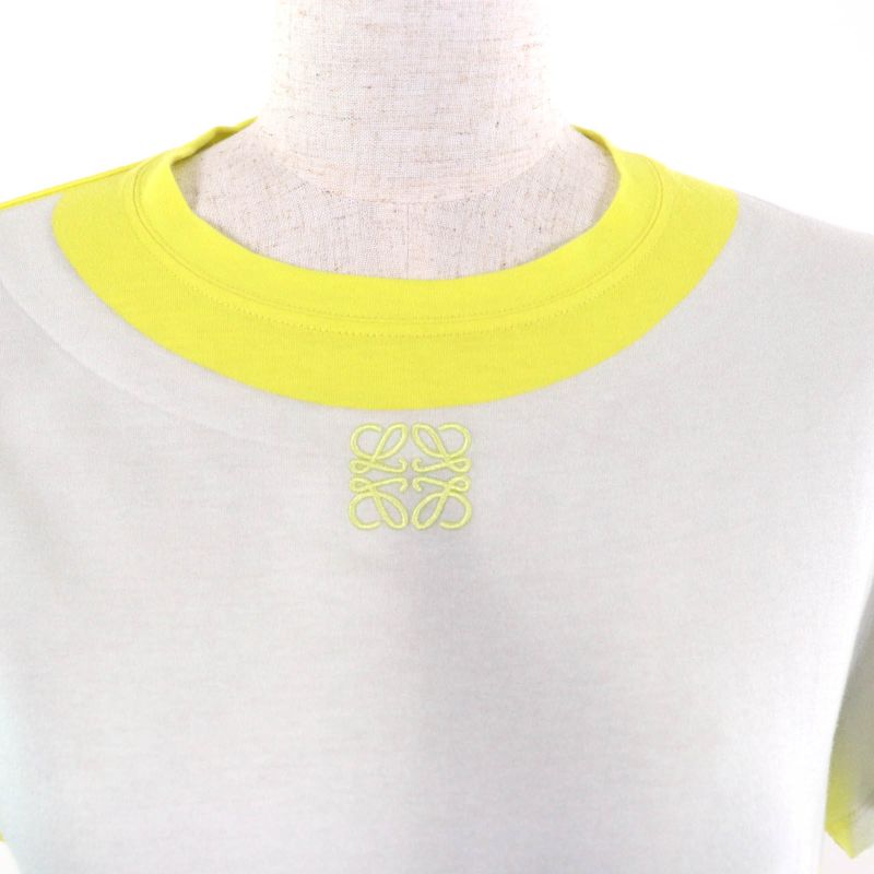 LOEWE S359y22x39 100% Cotton Anagram Embroidered Crew Neck Short Sleeve T-shirt