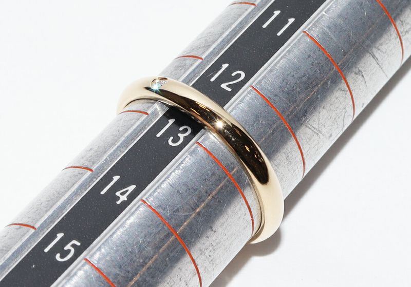 Cartier Ring 18K Yellow Gold Diamond 1P (001ct) Classic Wedding Ring 1895