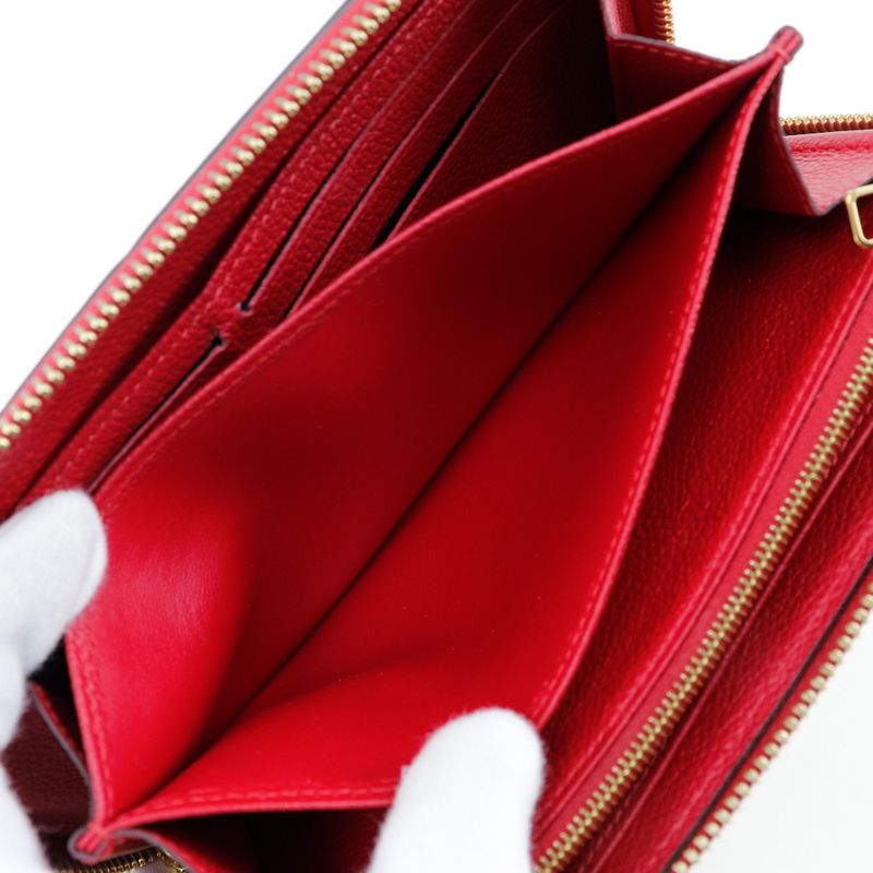 Louis Vuitton Zippy Wallet M60737 Monogram Empreinte Threes Red Sp0149 Ladies