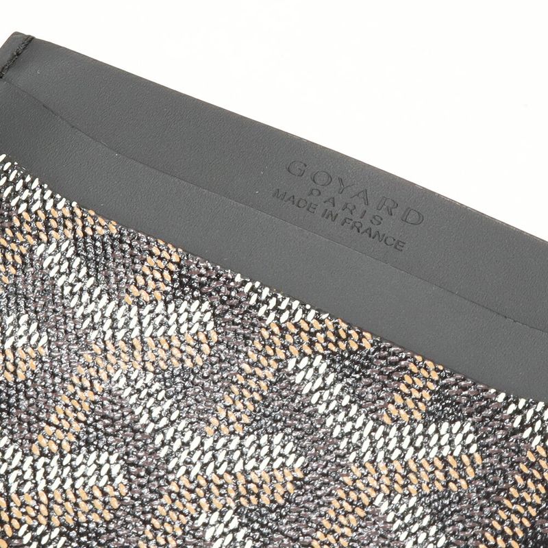 Goyard Card Case Pass Case Saint-sulpice PVC Canvas Black And Yellow Stsulppmlty