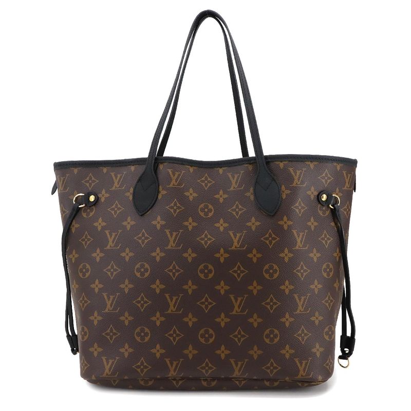 Louis Vuitton Monogram Neverfull Inside Out MM Tote Bag Noir Black M11946 RFID