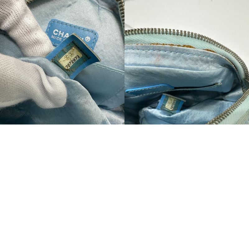 Chanel Pouch Round Nylon Blue