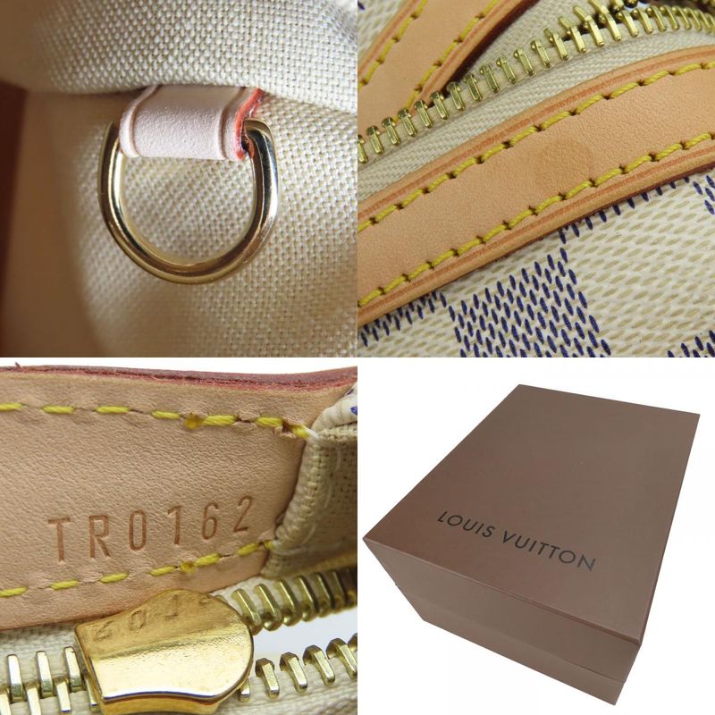 Louis Vuitton Tote Bag Stresa PM N42220 Damier Azure Nubuck White Gold Hardware