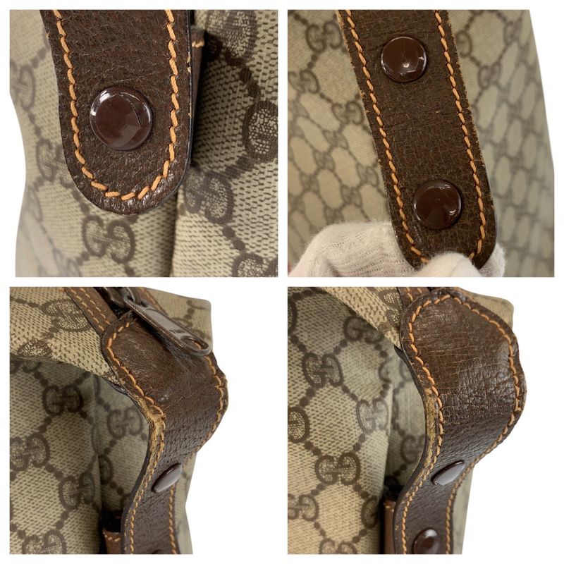 Gucci Vintage Sherry Line GG Supreme Canvas 012 39 6211 Tote Bag Boston Bag