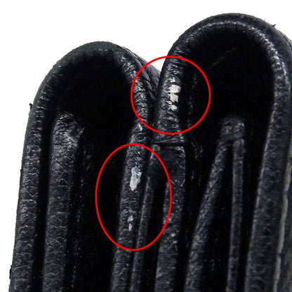 Chanel Wallet Women's Brand Bifold Wallet Coco Button Leather Black None Place