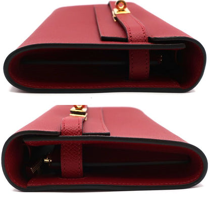 Hermes Kelly To-go- U Engraved Long Wallet Pouch Epson Bold- Gold