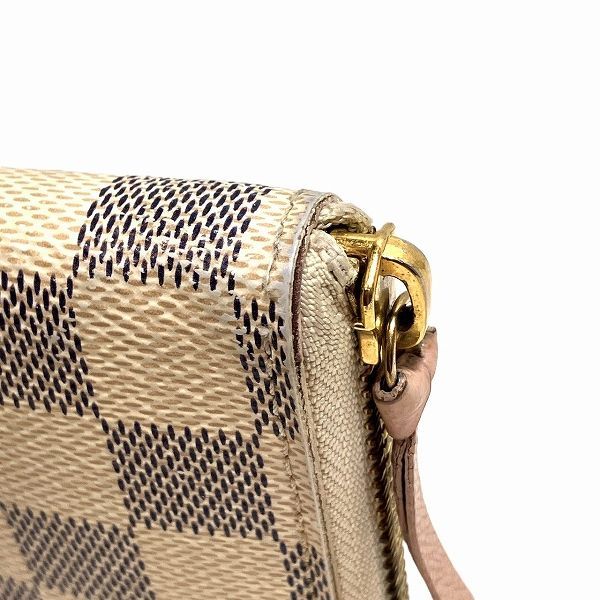 Louis Vuitton Damier Azure Portefeuille Cles Mans N61264 Round Zip Long Wallet