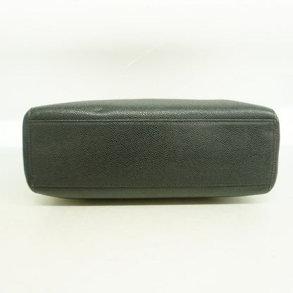 Chanel Handbag Caviar Skin Black Gold Hardware Chain Ladies