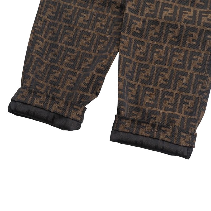 Fendi Vintage Pants Size 41(i) 27inch Double F Zucca Pattern Tapered Pants