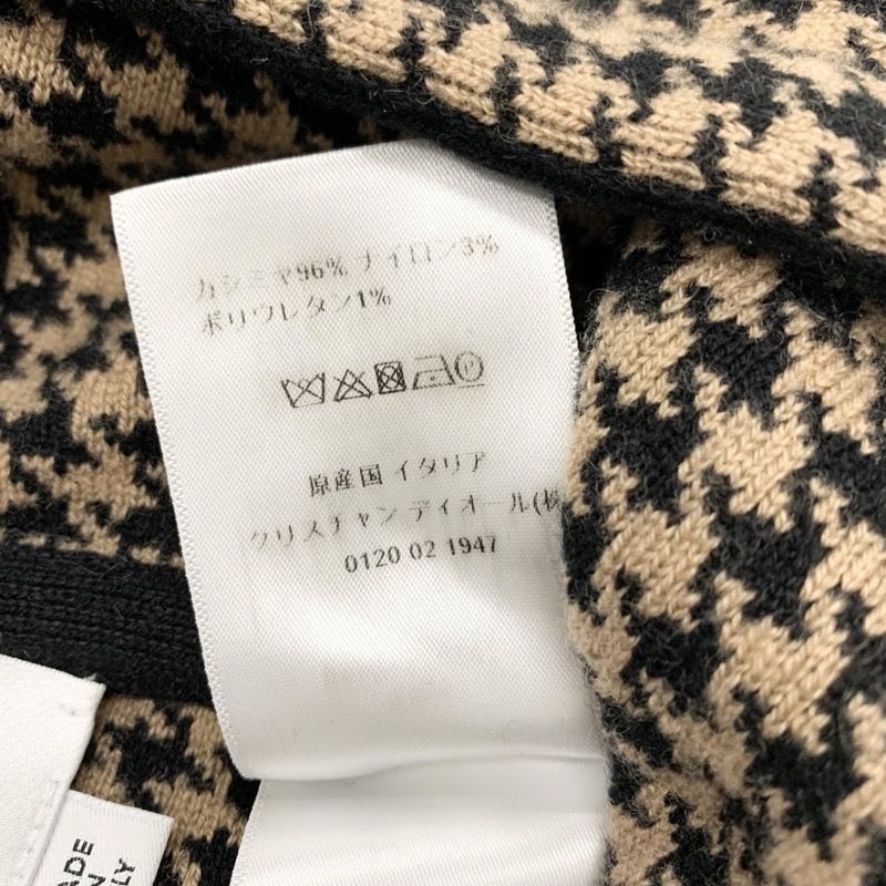 Christian Dior Outerwear Brown Black Knit Poncho Houndstooth
