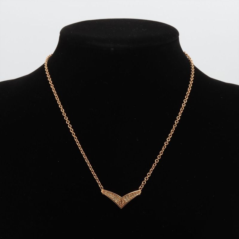 Christian DIOR Necklace GP With Rhinestones Gold