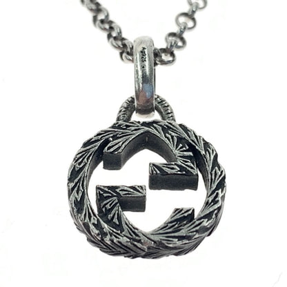 Gucci Interlocking G Pendant Ag925 Necklace 455535 J8400 0811 Silver