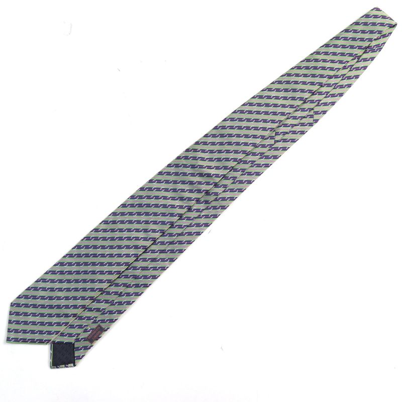 Hermes 659087t Cravate SOIE Lourde 100% Cravat Silk Pomme Marine Fuchsia