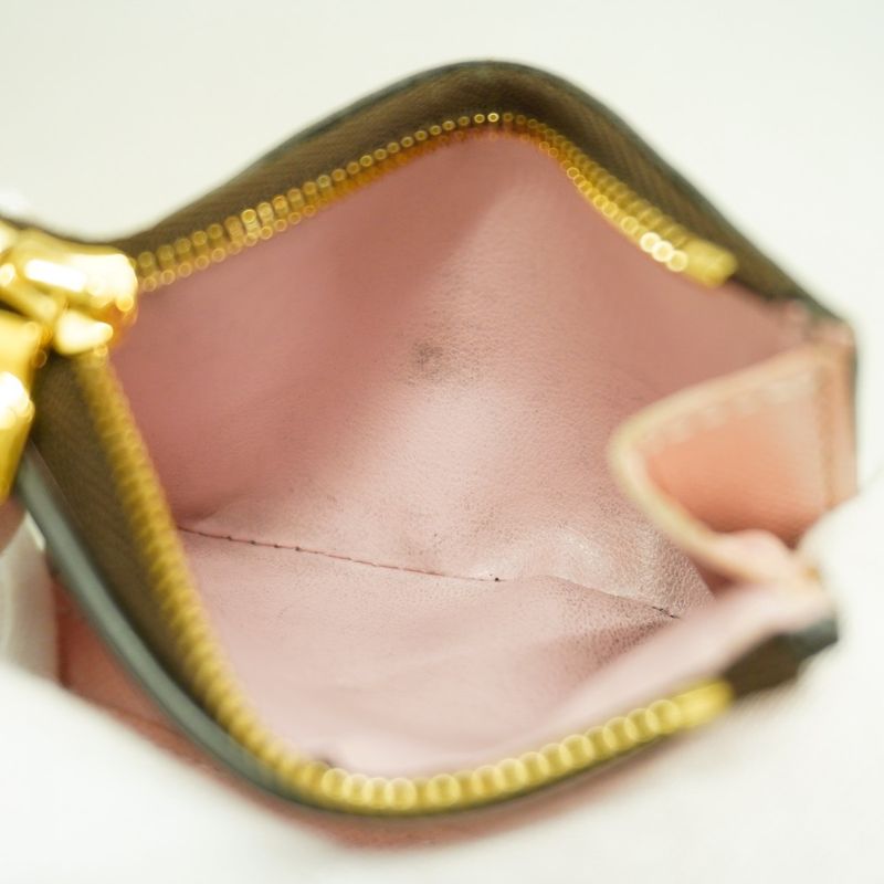 Louis Vuitton Monogram Portefeuille Zoe M62933 Brown Rose Ballerine Women's