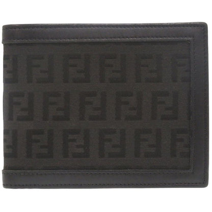 Fendi Zucca 7m0001 Canvas Black Bifold Wallet Black 0887 Fendi