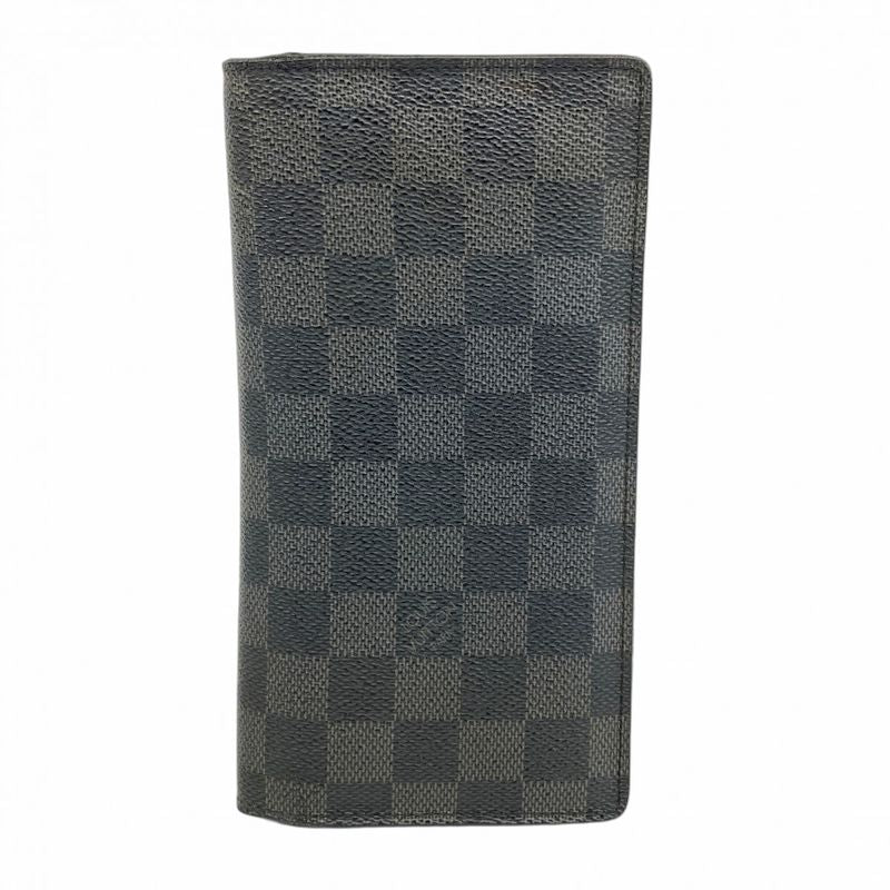 Louis Vuitton Damier Graphite Portefeuille Blazer N62665 Black Men's Long Wallet