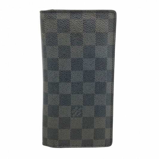 Louis Vuitton Damier Graphite Portefeuille Blazer N62665 Black Men's Long Wallet
