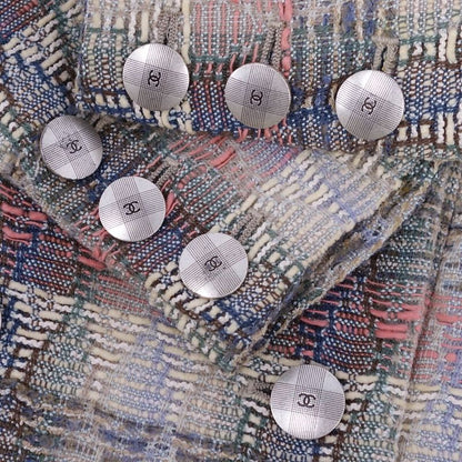 Vintage Chanel 98P Jacket Tailored Jacket Double Breasted Coco Mark Tweed