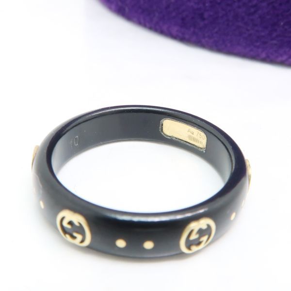 Gucci Icon Interlocking G 18Kring #50 Corundum 18K With Case Ring