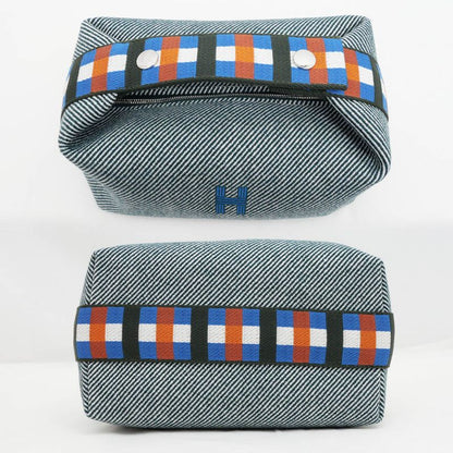 Hermes Brid A Black PM Au-carre Handbag Pouch Vert Foret Ladies
