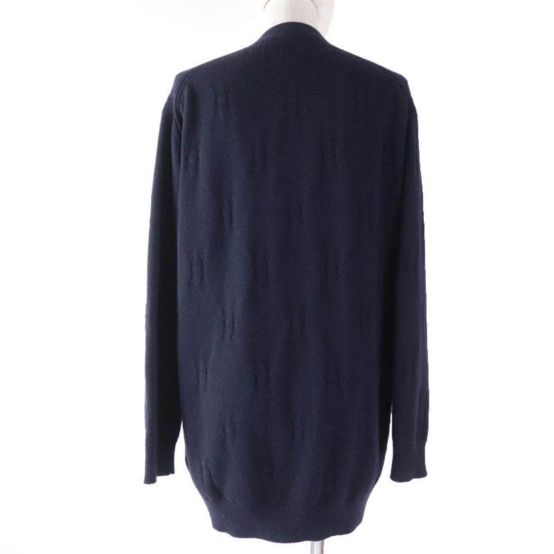 Hermes 2019 100% Wool H Pattern With Serie Buttons Long Sleeves Knit Cardigan