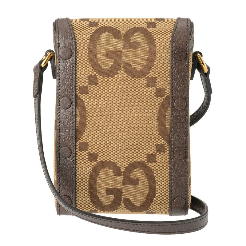 Gucci Shoulder Bag Jumbo GG Canvas Beige